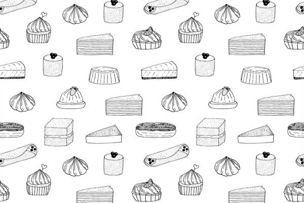 时尚甜点图案服装印花面料设计