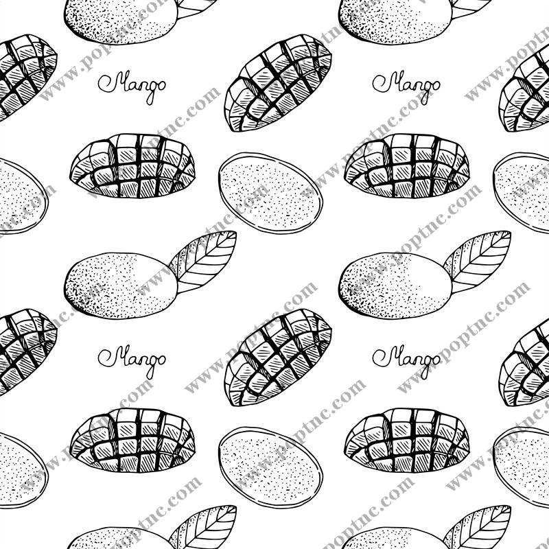 时尚芒果图案面料印花服装印花设计