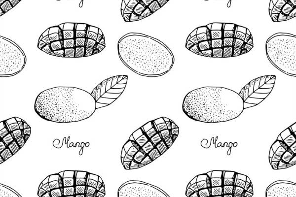 时尚芒果图案面料印花服装印花设计