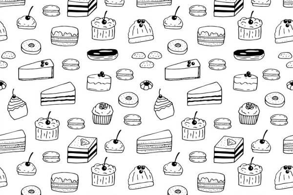 时尚甜品图案面料印花服装印花设计