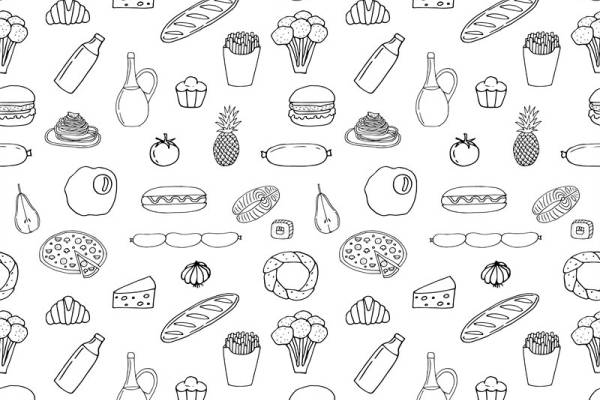 时尚美食主题面料印花服装印花设计