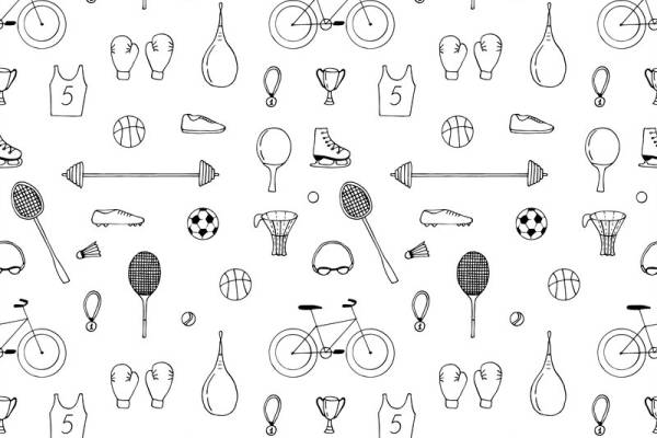 运动主题面料印花设计，活力服装印花图案