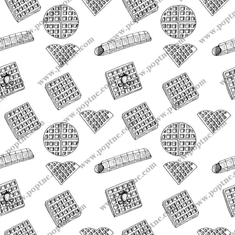 黑白几何图案服装印花面料设计