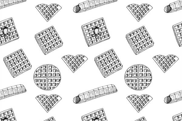 黑白几何图案服装印花面料设计