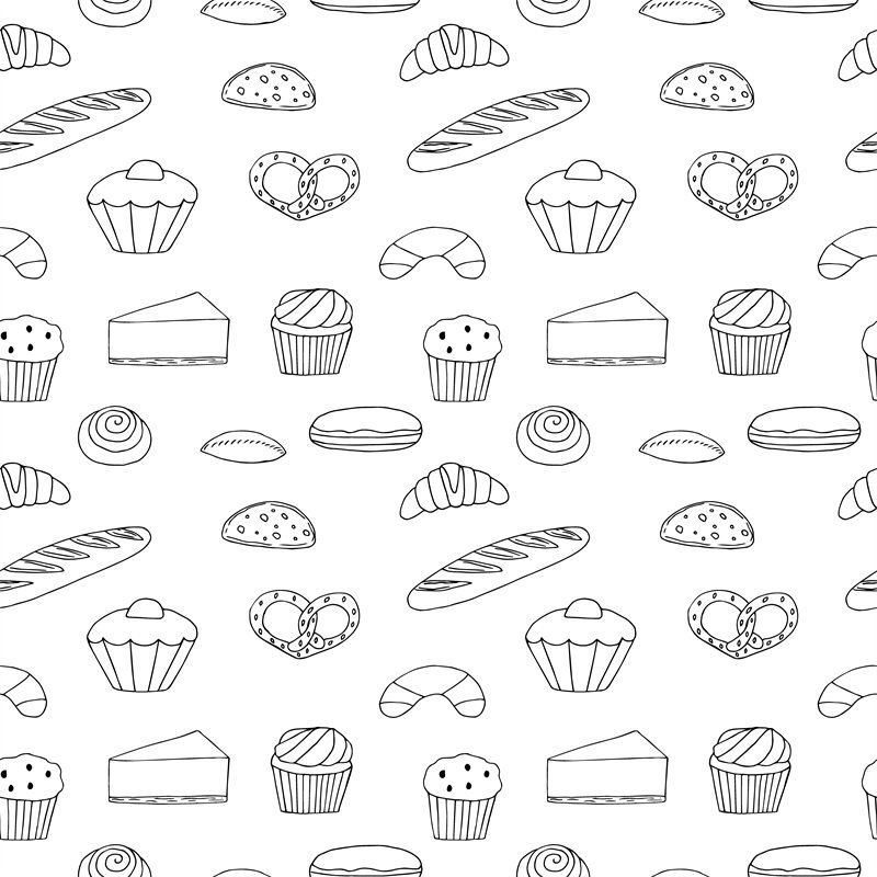 时尚甜品图案服装印花面料设计