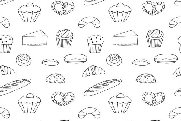 时尚甜品图案服装印花面料设计