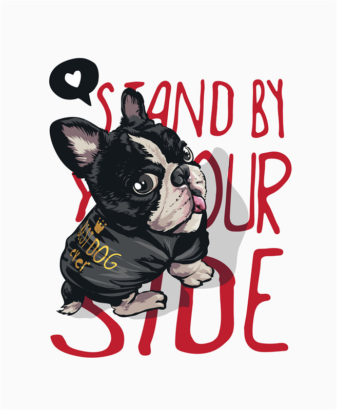 可爱狗狗裁片印花服装，展现个性与时尚的完美结合