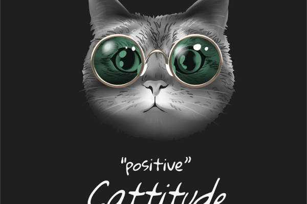 时尚猫咪眼镜裁片印花服装,展现积极态度的潮流设计