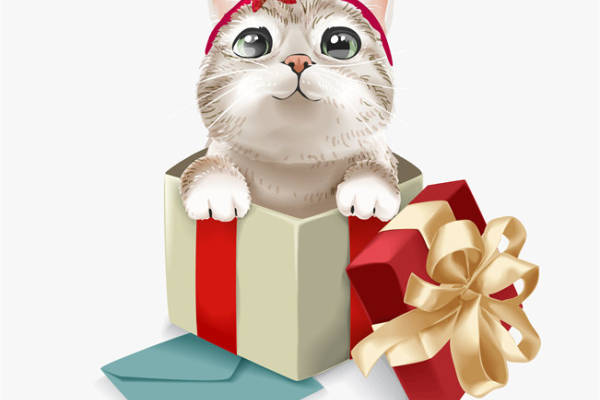 可爱猫咪裁片印花服装 节日祝福服装印花设计