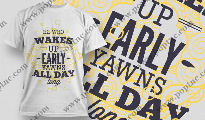 创意裁片印花服装:早起打哈欠的趣味设计