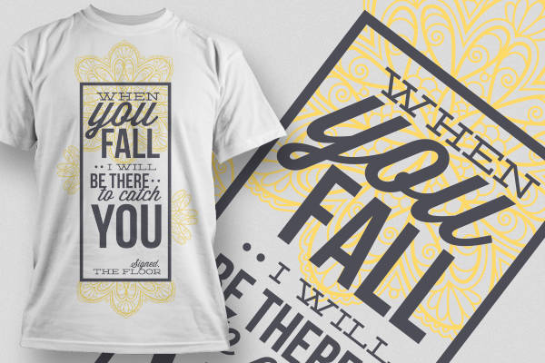 时尚创意裁片印花服装，当你跌倒时我将接住你