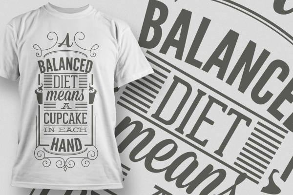 创意平衡饮食裁片印花服装，时尚与健康并存