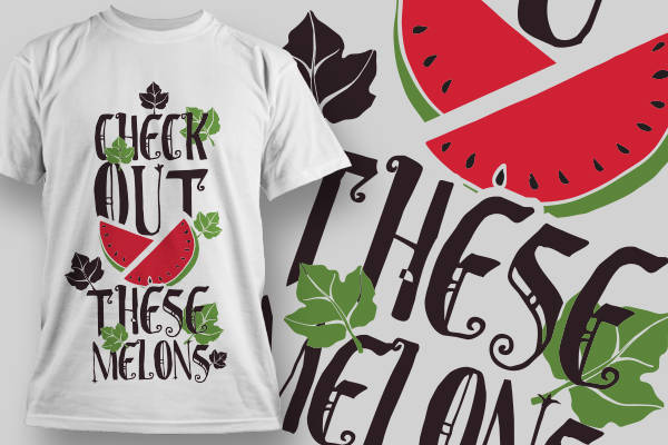 夏季清新西瓜裁片印花服装,时尚个性T恤设计