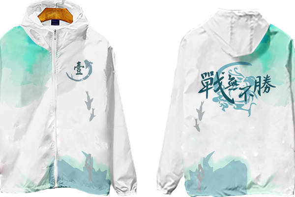 中国风水墨画裁片印花服装,时尚与传统的完美结合