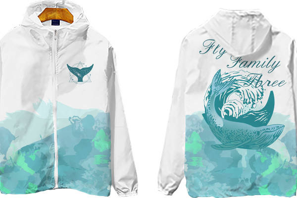 海洋风格鲸鱼裁片印花服装，展现自由精神的时尚选择