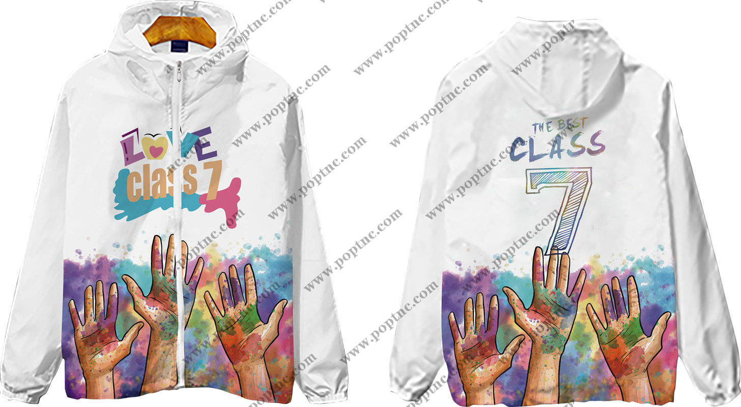 创意彩色手印裁片印花服装,展现个性与团结的完美融合