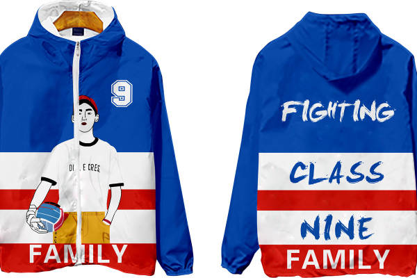 独特裁片印花服装：Fighting Class Nine Family运动夹克