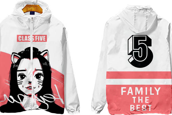 独特猫耳女孩裁片印花服装，展现个性魅力