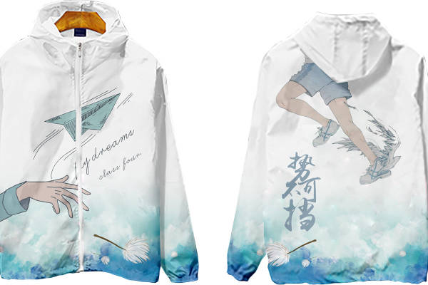 梦幻纸飞机主题裁片印花服装，青春活力校园风
