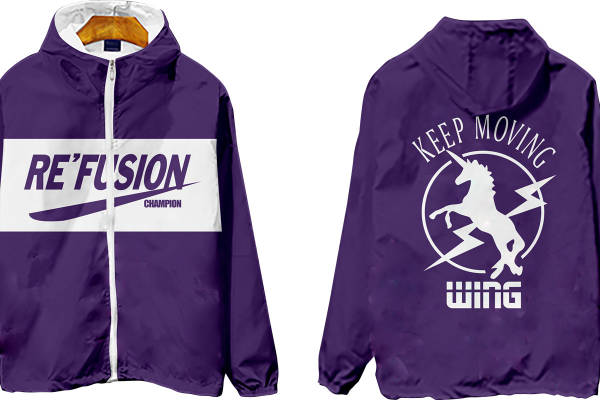 紫色运动风裁片印花服装,展现个性与活力的时尚选择