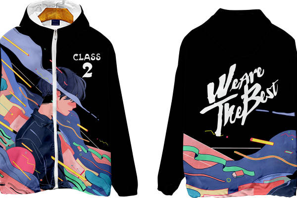 创意校园风裁片印花服装，展现青春活力的时尚选择