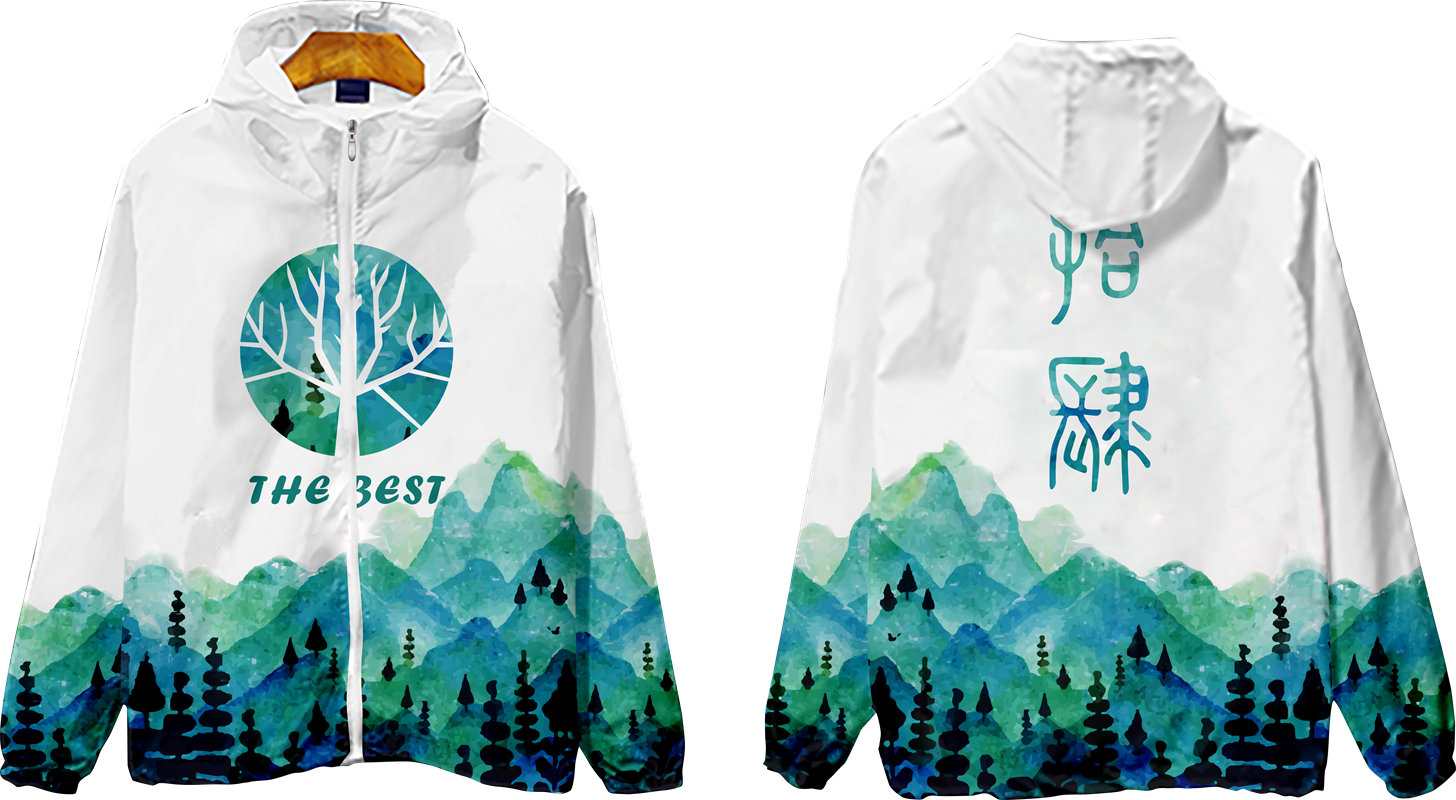 自然风格裁片印花服装，展现山水之美的时尚选择