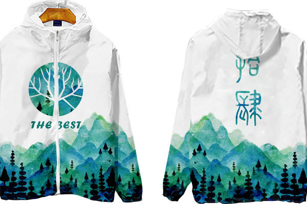 自然风格裁片印花服装,展现山水之美的时尚选择