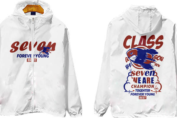 2024年新款高中班级裁片印花服装印花纪念夹克