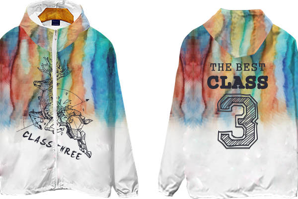 创意裁片印花服装，展现个性的三班同学聚会纪念服