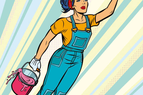 活力四射的油漆工裁片印花服装印花设计