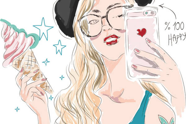 时尚夏日冰淇淋主题裁片印花服装印花设计