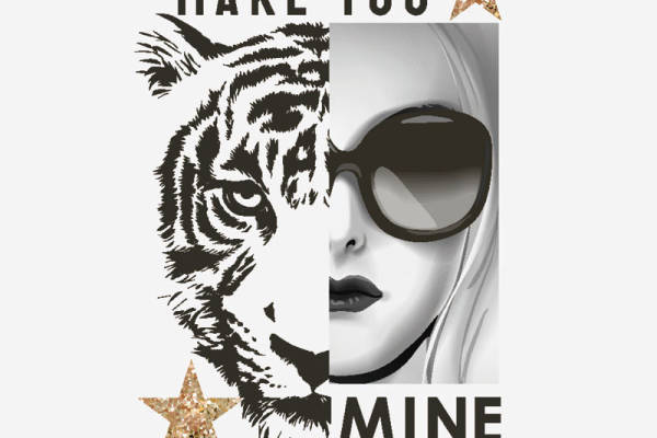 时尚个性老虎头裁片印花服装,展现独特魅力