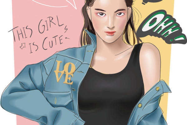 时尚可爱风格裁片印花服装印花设计