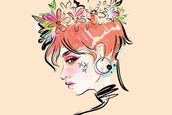 时尚花卉图案裁片印花服装印花设计