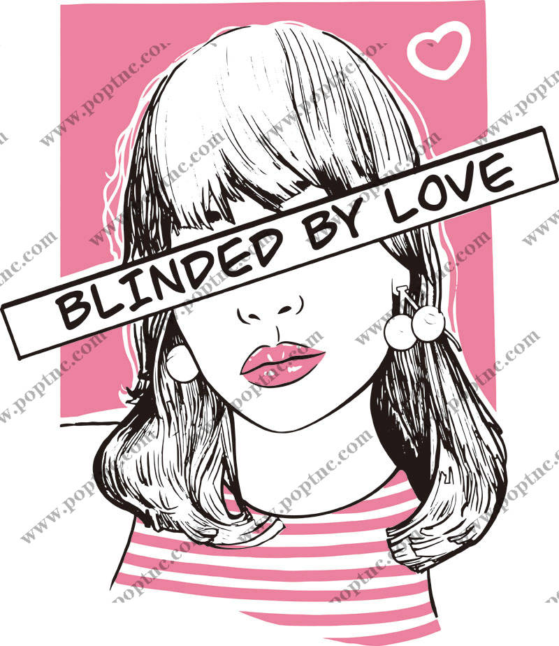 时尚爱情主题裁片印花服装印花设计