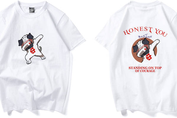 创意卡通狗裁片印花服装,展现勇气与个性的时尚选择