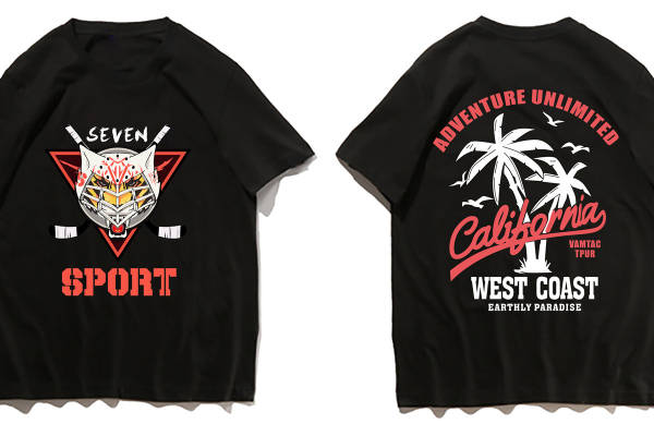 时尚街头风裁片印花服装 探索无限加州西海岸