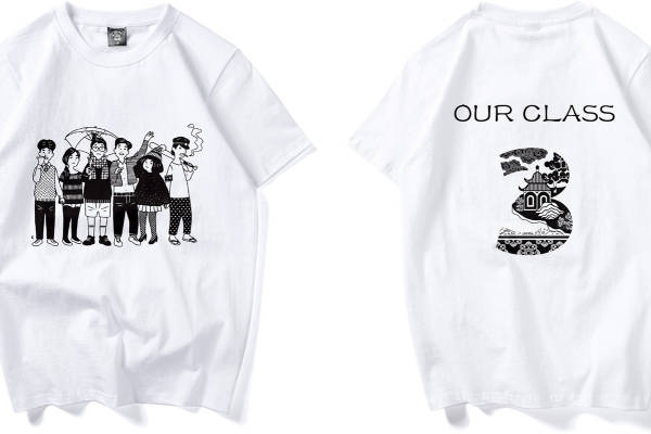 创意校园风裁片印花服装 展现青春活力的班服设计