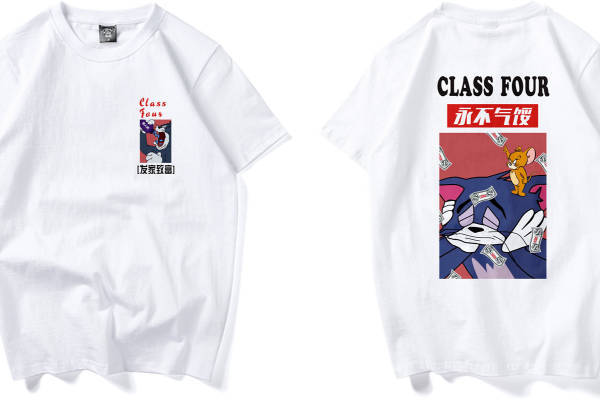 创意卡通裁片印花服装，时尚潮流班服设计