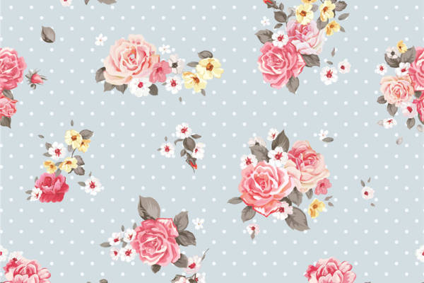 优雅花卉图案面料印花,适合春季服装印花设计