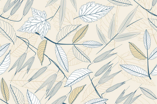 自然风格服装印花：优雅叶子图案面料印花设计