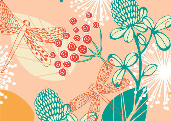 夏季清新花卉面料印花服装印花设计