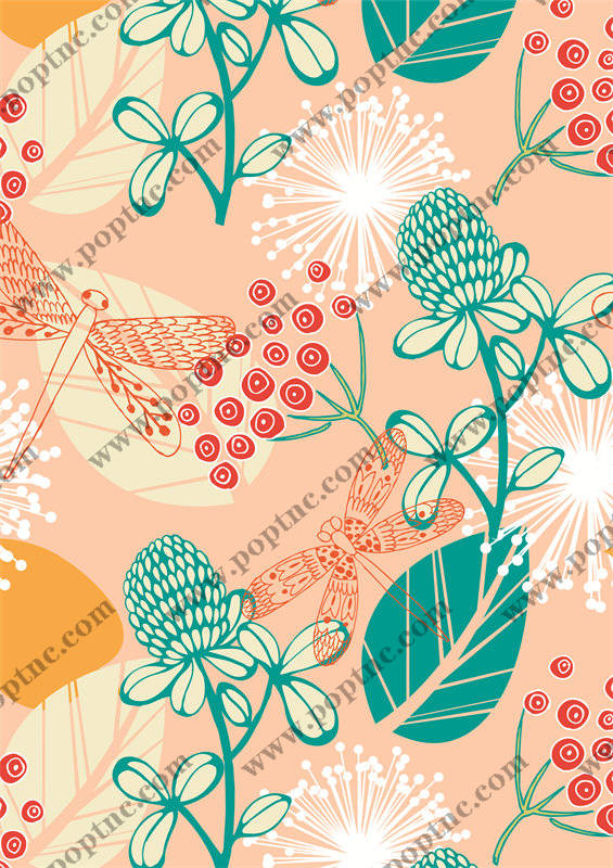 夏季清新花卉面料印花服装印花设计