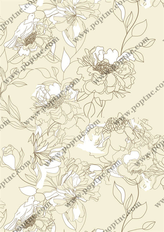 优雅花卉图案面料印花,适合春夏服装印花设计