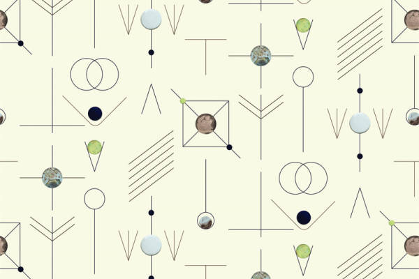 现代抽象几何图案面料印花服装印花设计