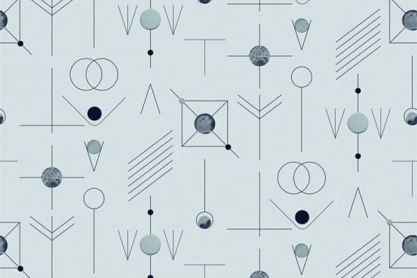 现代简约抽象几何图案面料印花服装印花设计