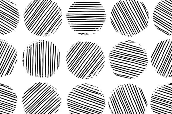 黑白条纹圆形图案面料印花服装印花设计