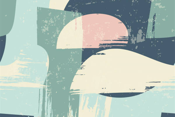 抽象艺术风格面料印花，现代简约服装印花设计