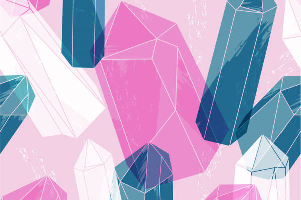 时尚几何晶体图案服装印花面料设计