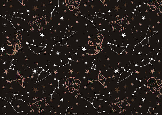 星座主题服装印花面料设计，星空风格时尚潮流